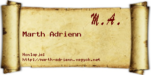 Marth Adrienn névjegykártya